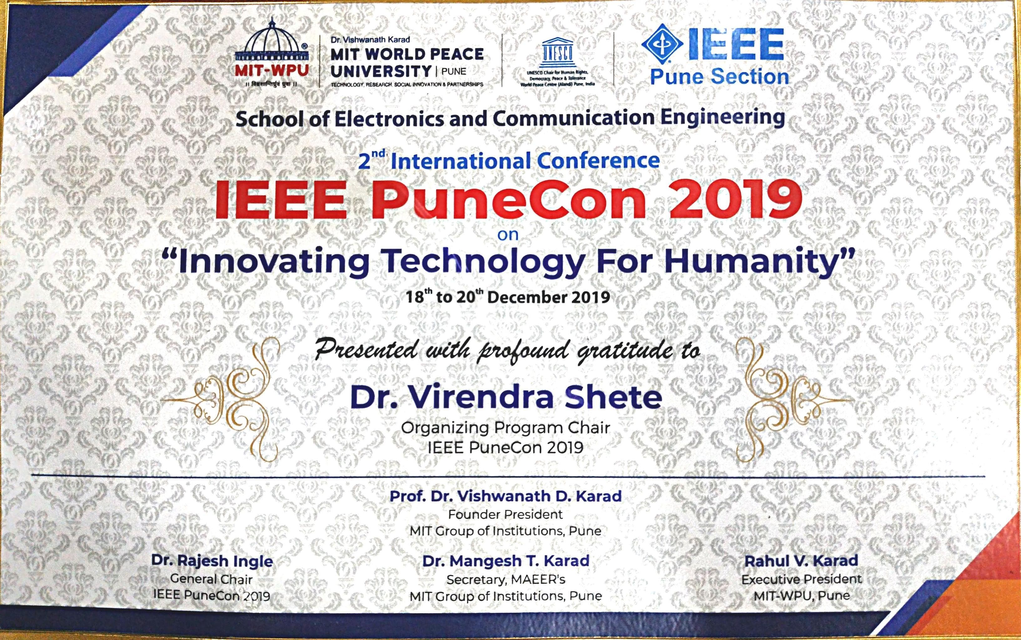 IEEE PuneCon 2019